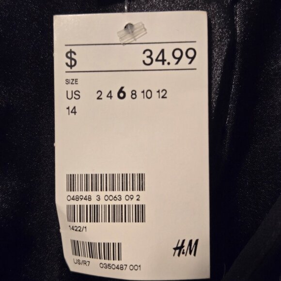 H&M Black Sequin Skirt, size 6, NWT. - Picture 4 of 5